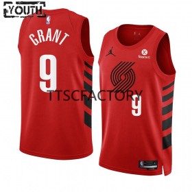 Dres Portland Trail Blazers Jerami Grant 9 Nike 2022-23 Statement Edition Crvena Swingman - Dječji